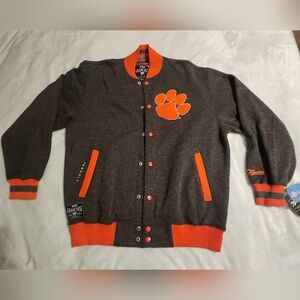 NWT Clemson Tigers Varsity Jacket Mens Large ACC College Franchise Club New Tags